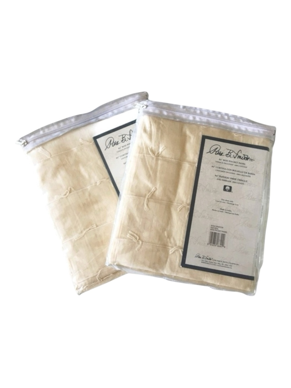 new Boho Chic ✶ Set 2 Rod Pocket Panel Curtains ✶ Semi Sheer Natural ✶ 40” x 84” - Picture 7 of 16